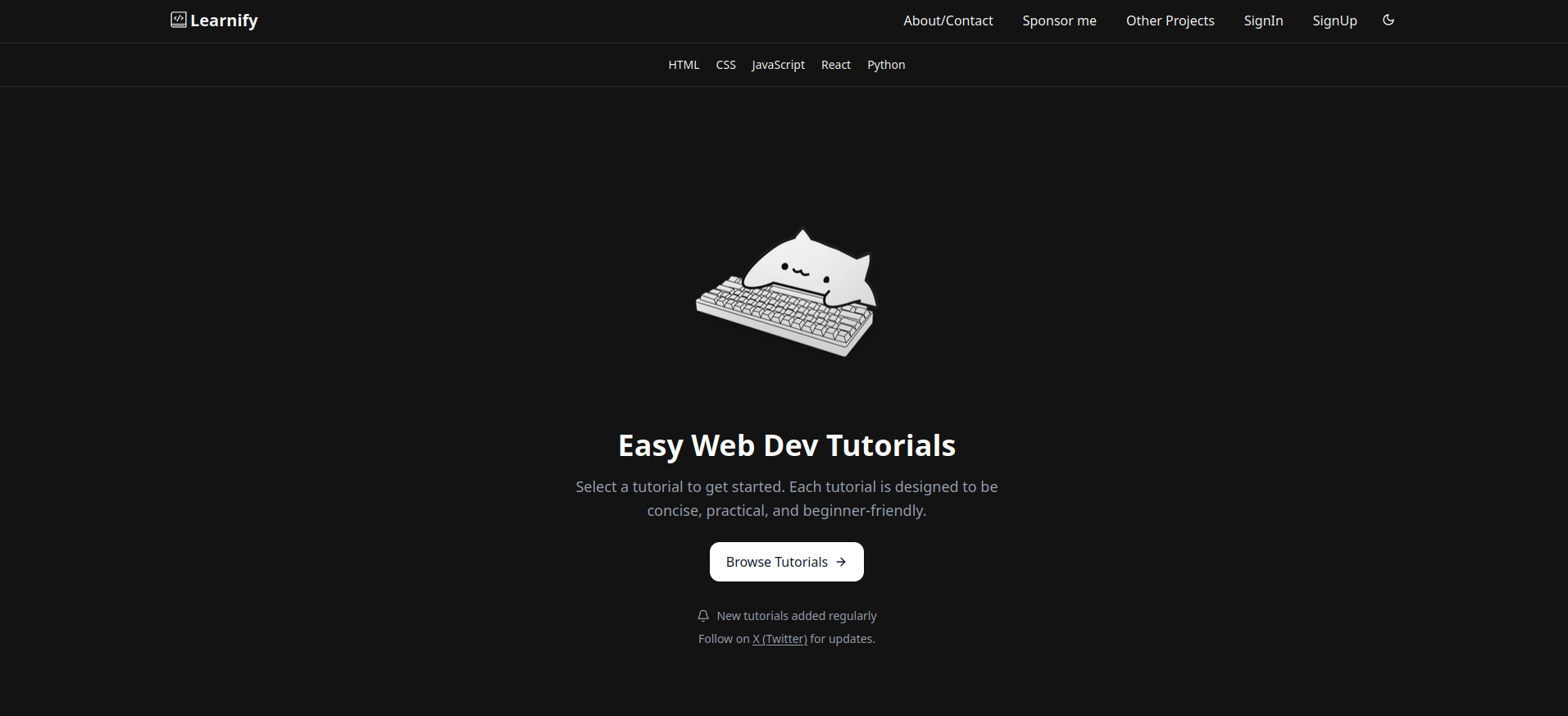 Learnify: Easy web dev tutorials