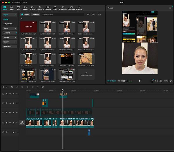 A digital illustration of a person using motion capture technology to create a 3D animated model in a creative workspace.