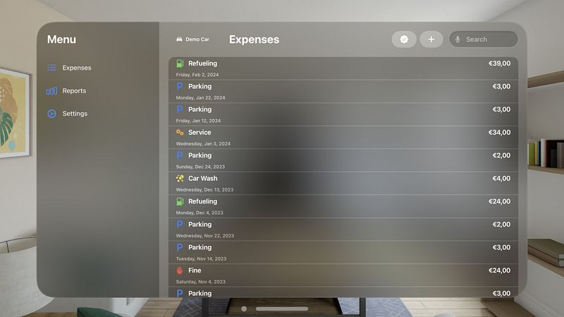 Screenshot of Car Maintenance Tracker - MPG