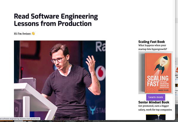 Screenshot of a web application displaying a 'Reading List' sidebar with several book entries, highlighting 'Refactoring' and a modal dialogue to add a new book with a title and URL input.