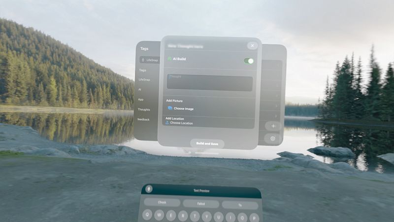 Screenshot of Quick Capture: LifeSnap Notes