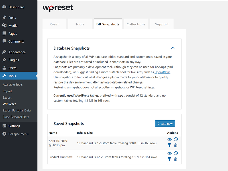 WP Reset