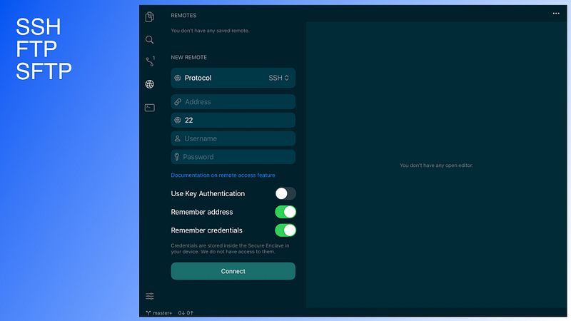 Screenshot of Code - Editor Git and Terminal