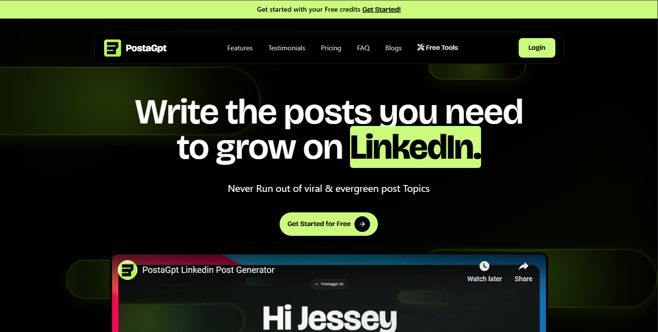 PostaGPT: The Linkedin Post Generator That Works