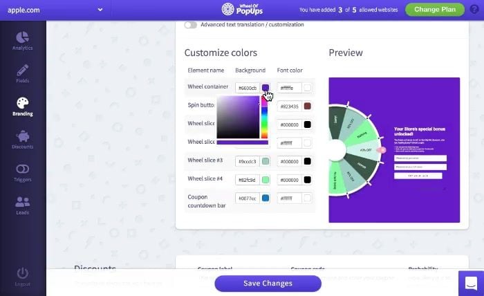Wheel of Popups