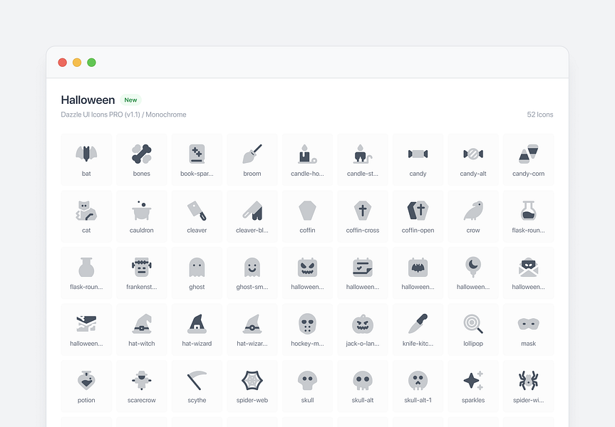 Dazzle UI Icon library