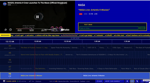 Close-up of a rocket engine nozzle during the Artemis 1 mission full-duration hotfire test.