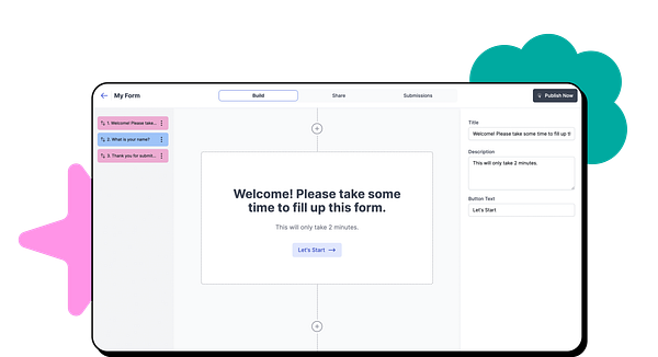 The image displays a user interface for creating a form on the Youform platform.