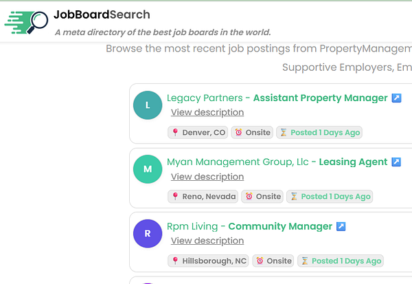 Job board web page featuring highlighted and popular job openings with navigation and job filters.