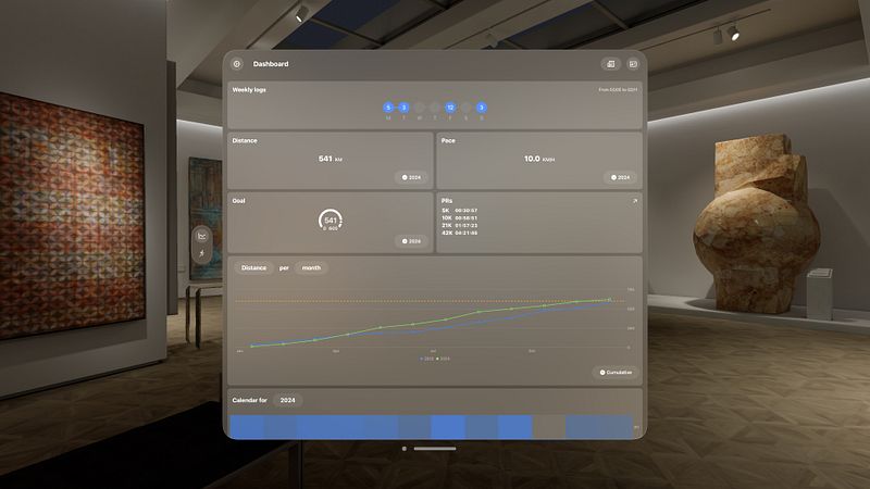 Screenshot of Running Dashboard - RunMetrics