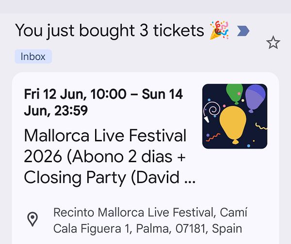 A music festival event poster featuring David Guetta for the Mallorca Festival closing party on September 23, 2023 at the Es Gremi Arena.