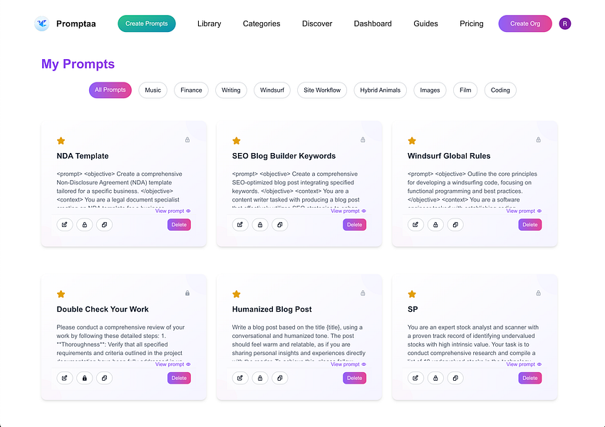 Promptaa: Prompt organization and AI enhancement Engineer | BetaList