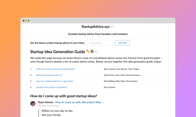 Startup Idea Generation Guide