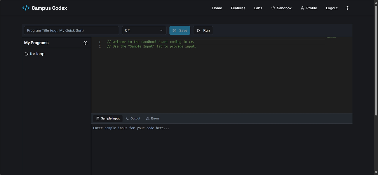 Campus Codex: Free College Code Labs