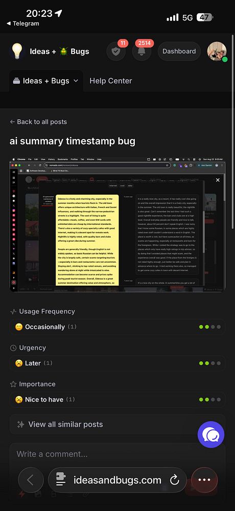 Screenshot of a webpage showing a discussion about fixing a bug with a code snippet and comments.