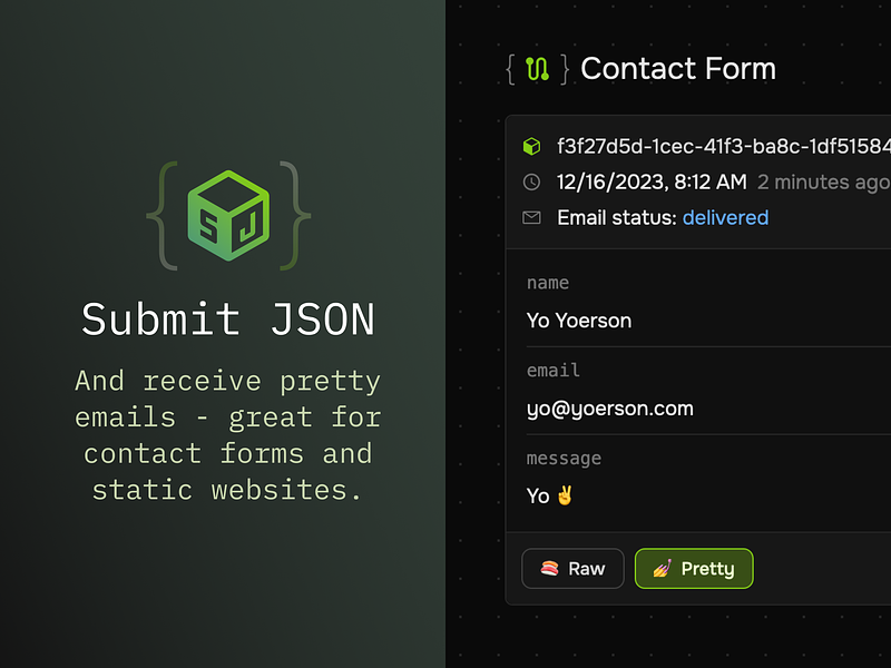 Submit JSON