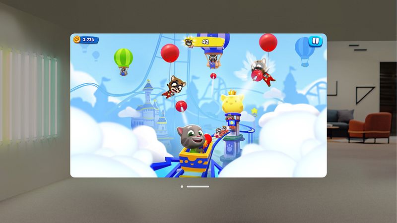 Screenshot of Talking Tom Blast Park