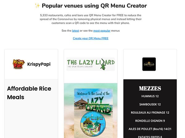 Screenshot of a graphical interface showing the Skunkworks VPS migration process for QR Menu Creator with various service statuses and controls.