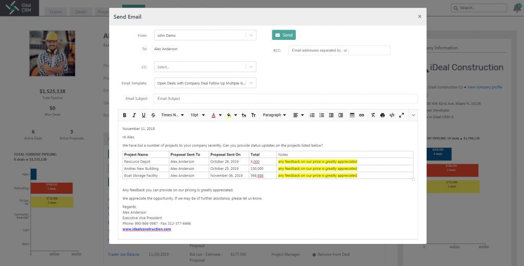 iDeal CRM for Contractors