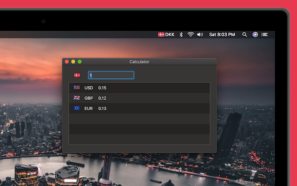 Currency Menu macOS