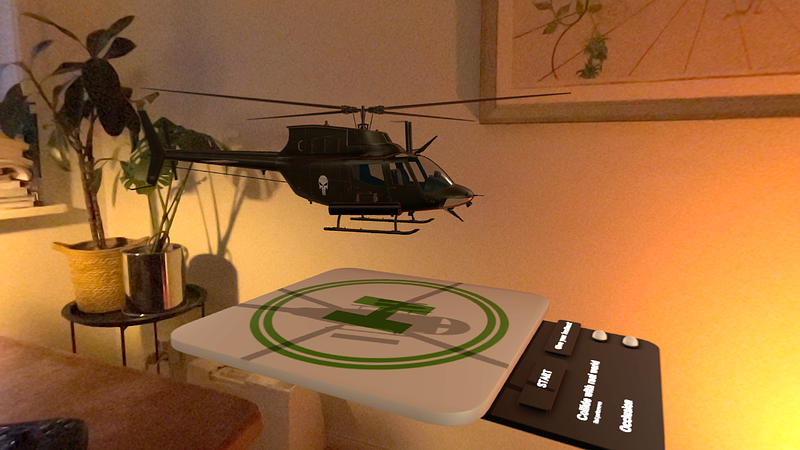 Screenshot of AR Helicopters