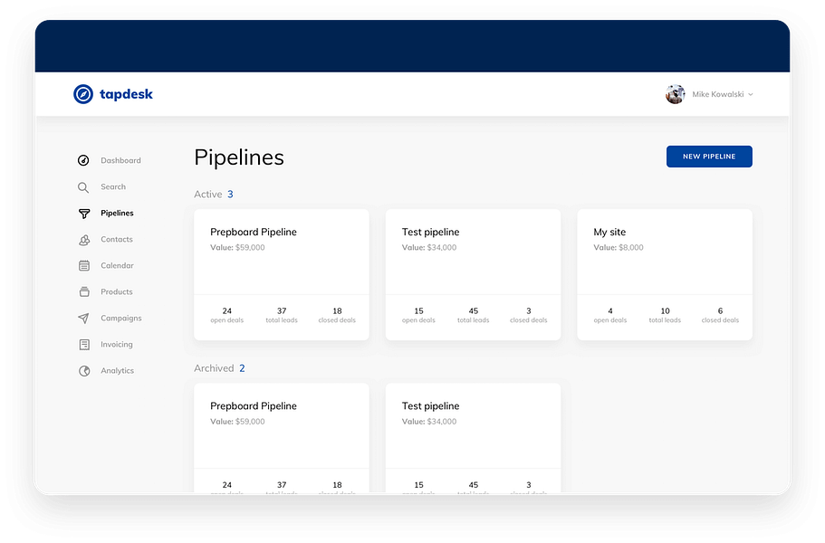 Tapdesk CRM
