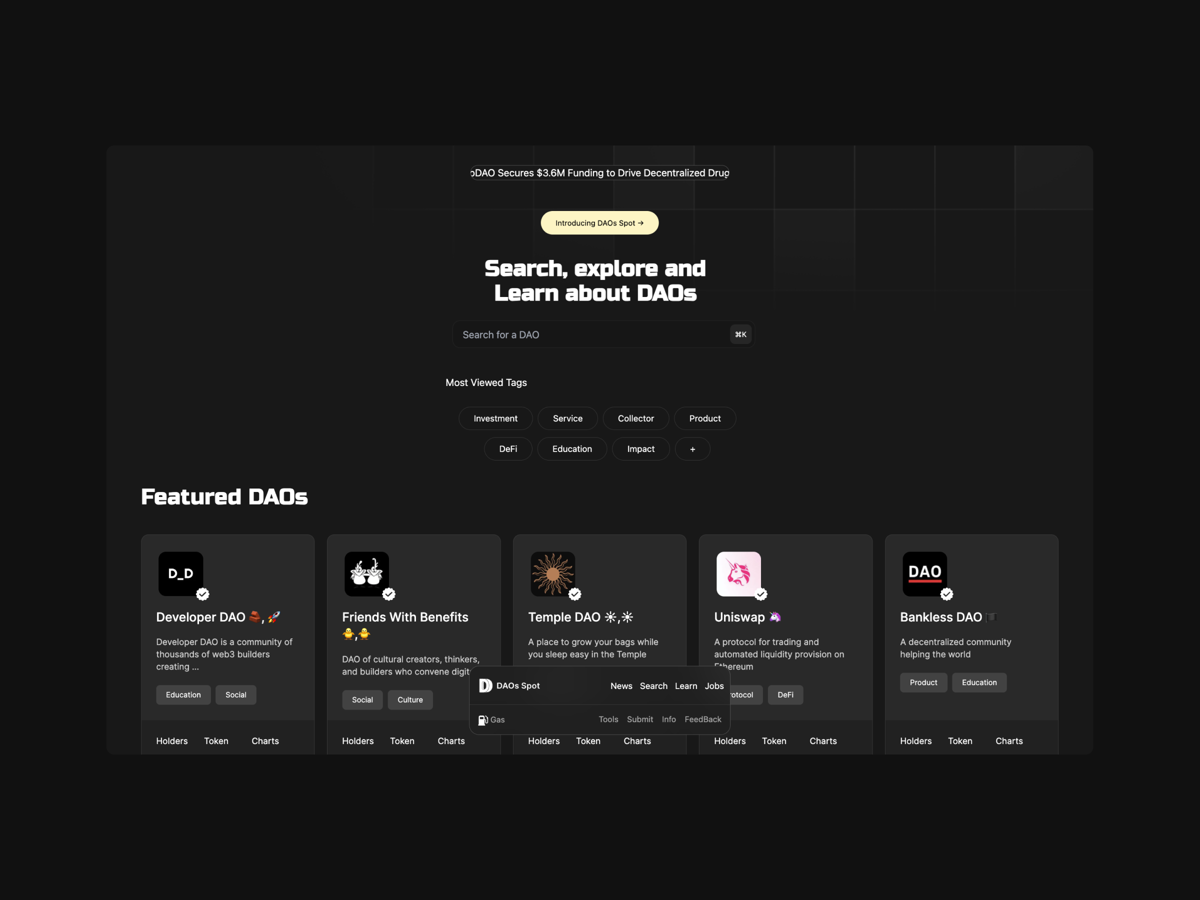 DAOs Spot: Your gateway to decentralized communities