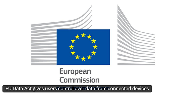 The image features the logo of the European Commission alongside a message about the EU Data Act.