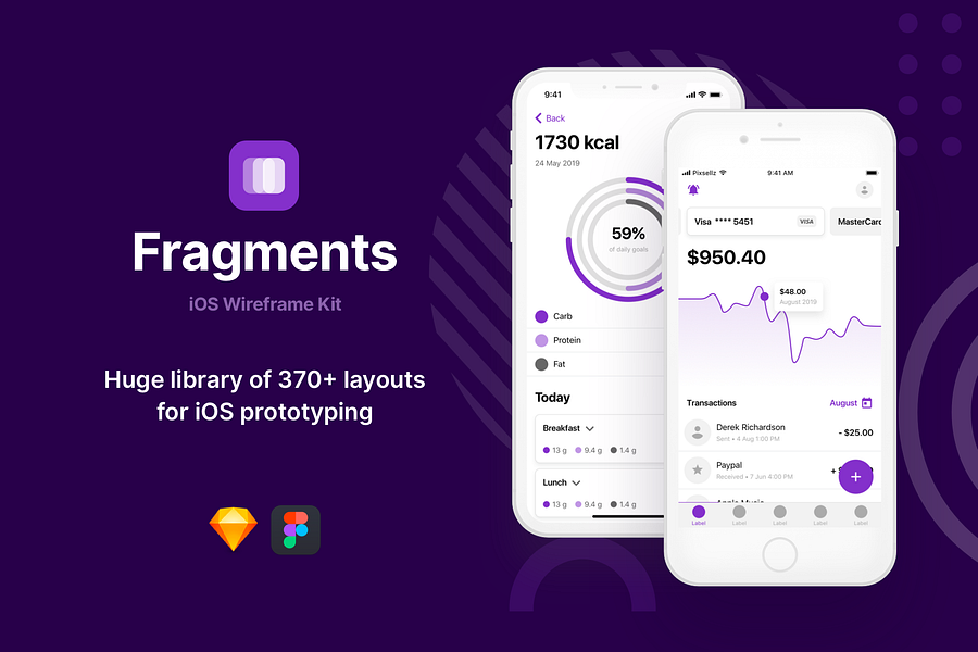 Fragments iOS Wireframing Kit