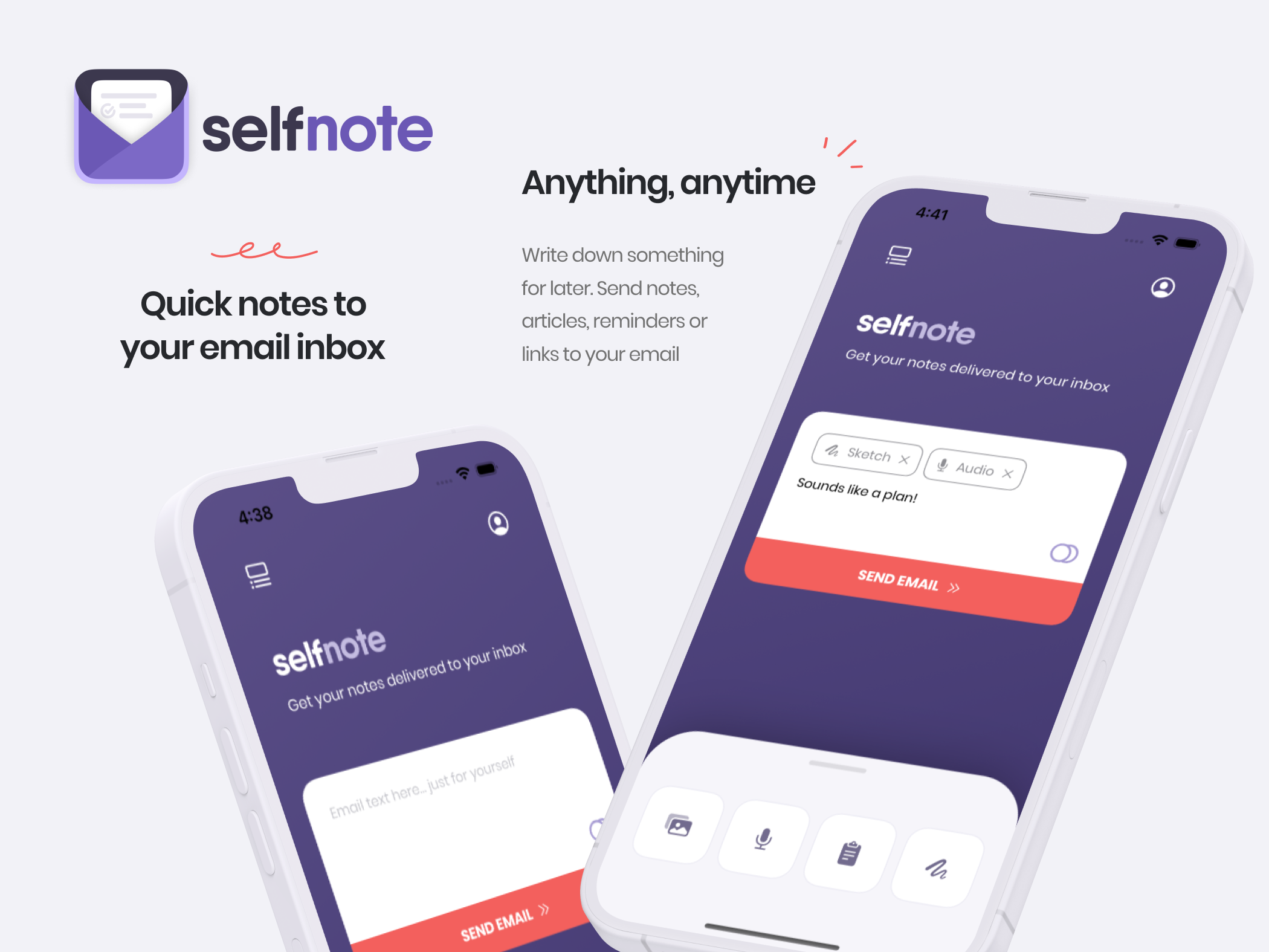 Selfnote: Send notes and reminders to your email inbox | BetaList