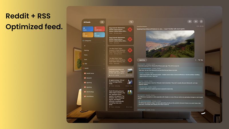 Screenshot of NewsNinja: AI RSS News Reader