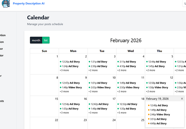 An Instagram story preview for Villas Mediterranean, featuring a woman with a hat and a white car on a sunny Mediterranean street.