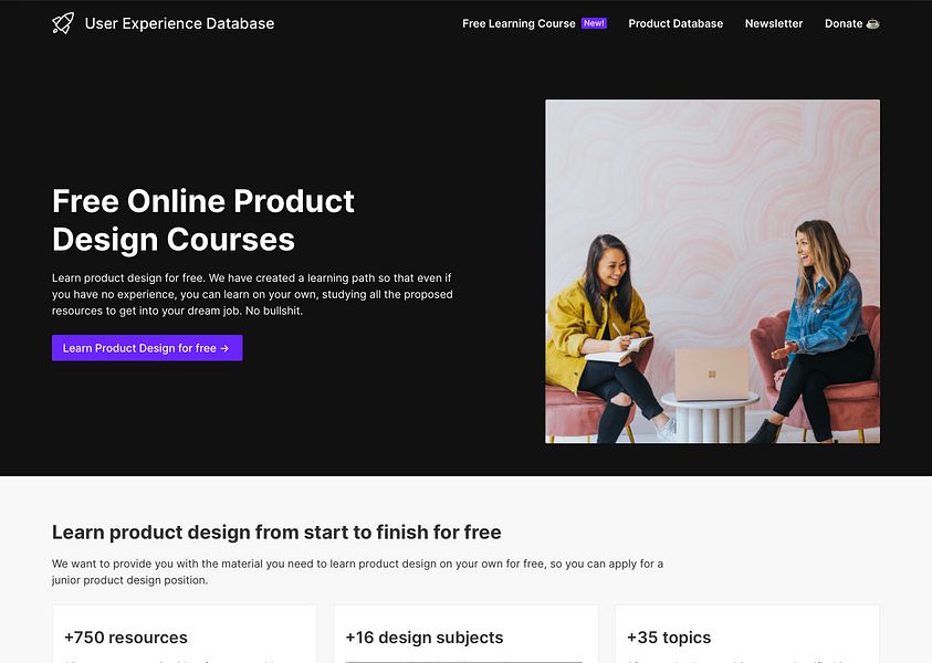 The Free Product Design Course by UXDB