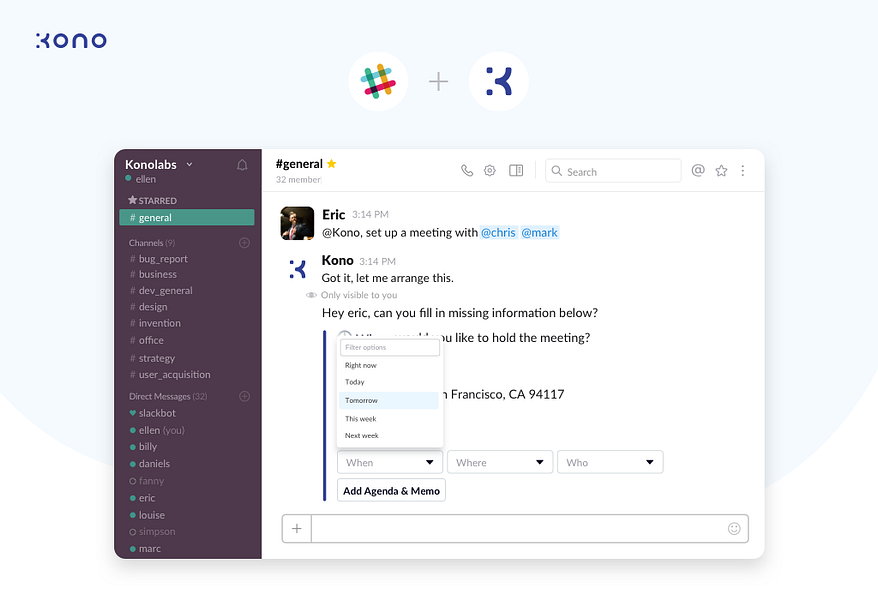 Kono Slack Bot