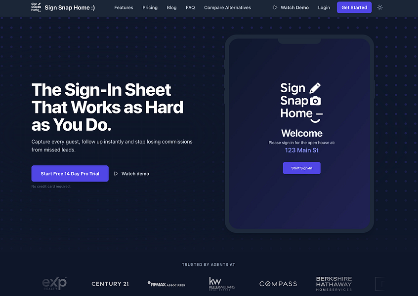 Sign Snap Home :)