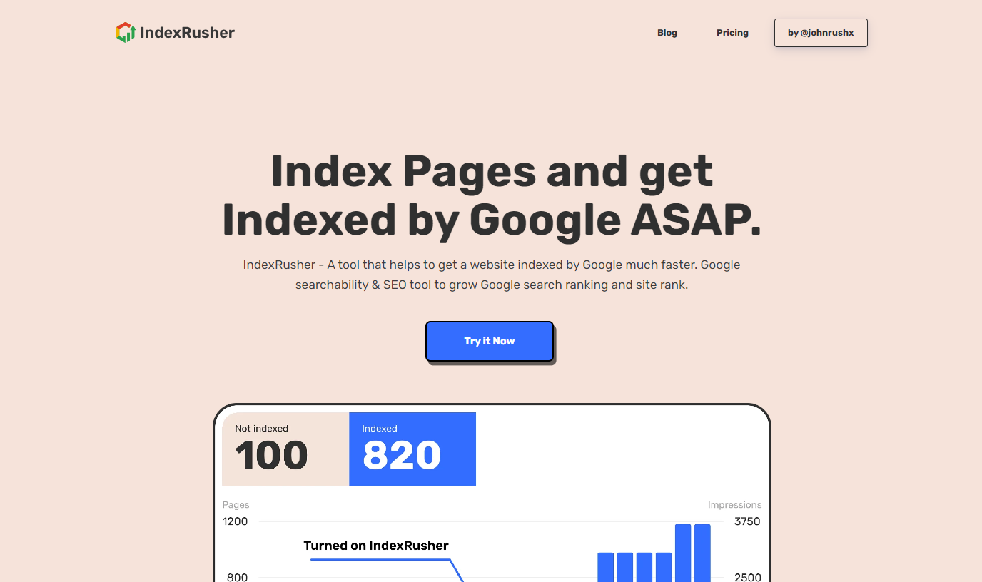 IndexRusher: IndexRusher: The Ultimate SEO Wingman.