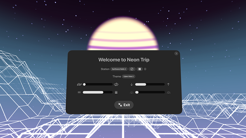 Screenshot of Neon Trip - Music Visualizer