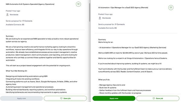Loom video editing interface showing a recorded video titled 'Upwork AI Automation and process' with options to pause, trim, and copy the video link.