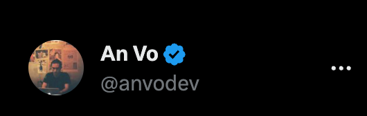 The image displays a Twitter profile header featuring a user named An Vo.