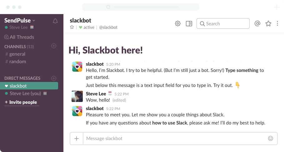 SendPulse for Slack