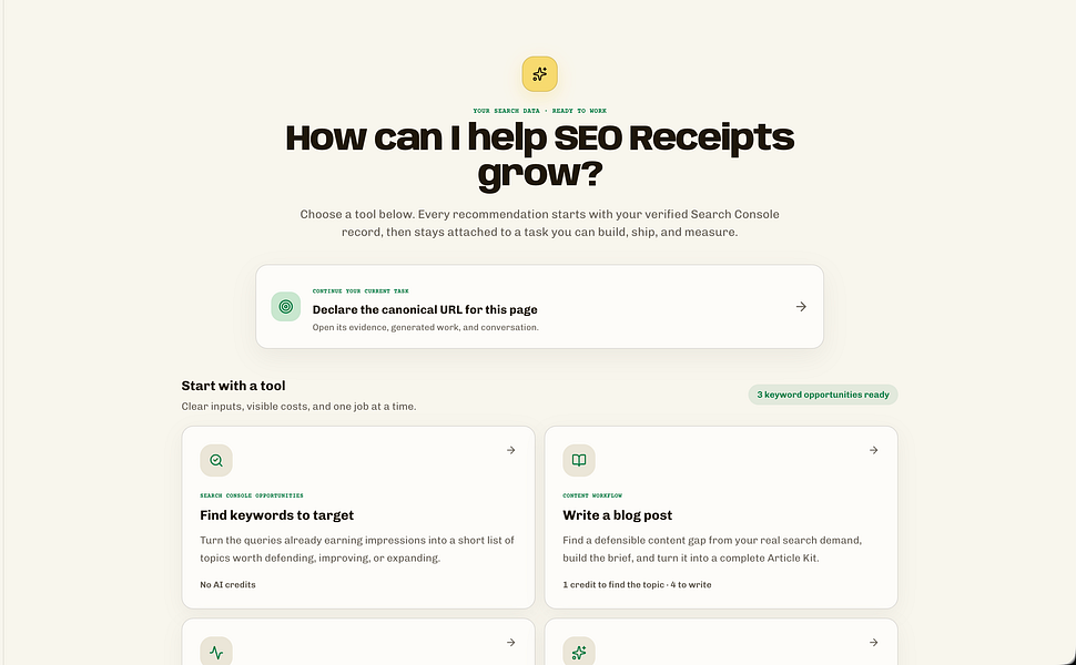 SEO Receipts