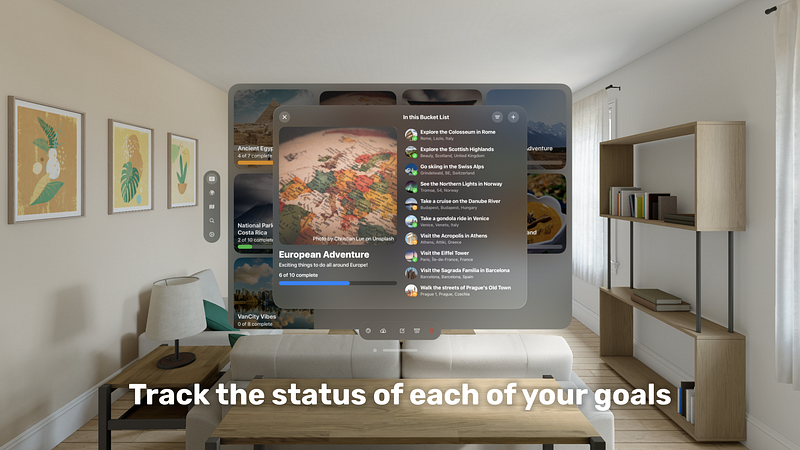 Screenshot of Söka: AI Bucket List Generator