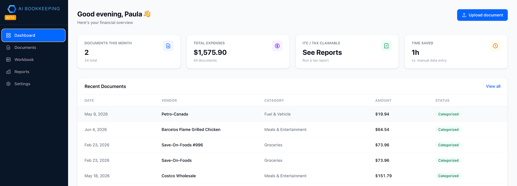 AI Bookkeeping