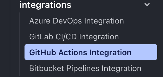 The image displays a user interface section for integration options in a software application.