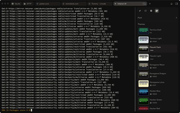 A detailed interior rendering of an office space with desks, computers, and ergonomic chairs in a modern and minimalist design.
