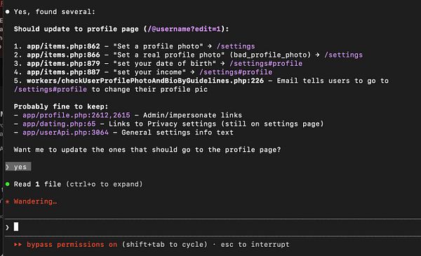 Screenshot of a mobile app interface showing a user profile page with menu options and a top navigation bar.