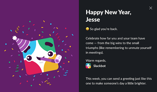 Screenshot of a Slack chat with playful user profile icons in a freelance client channel.