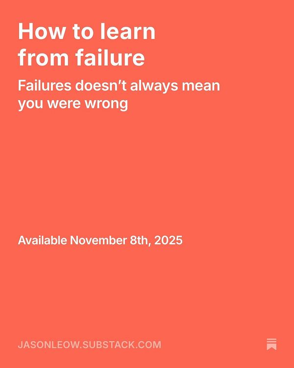 The image features a promotional graphic for a newsletter titled 'How to learn from failure.'