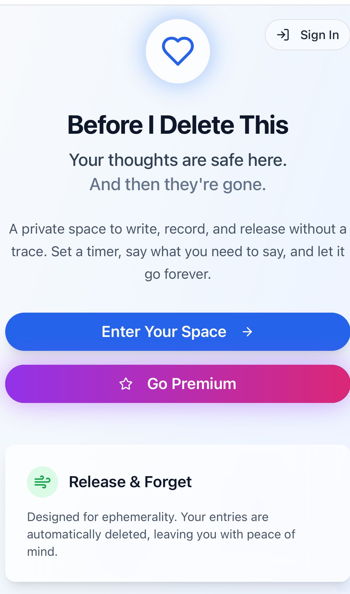 Before i Delete This: A safe space for digital wellness and