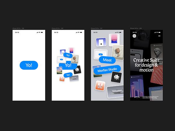 A computer screen displays a graphic design workspace featuring a 3D rendered woman with blue eyes, with design tools and color palettes visible.